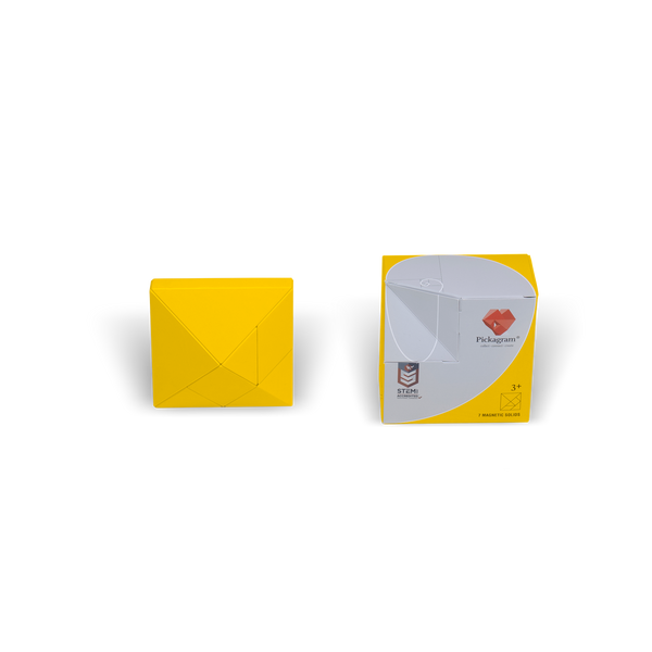 Pickagram Magnetic 3D Art Puzzle - Yellow